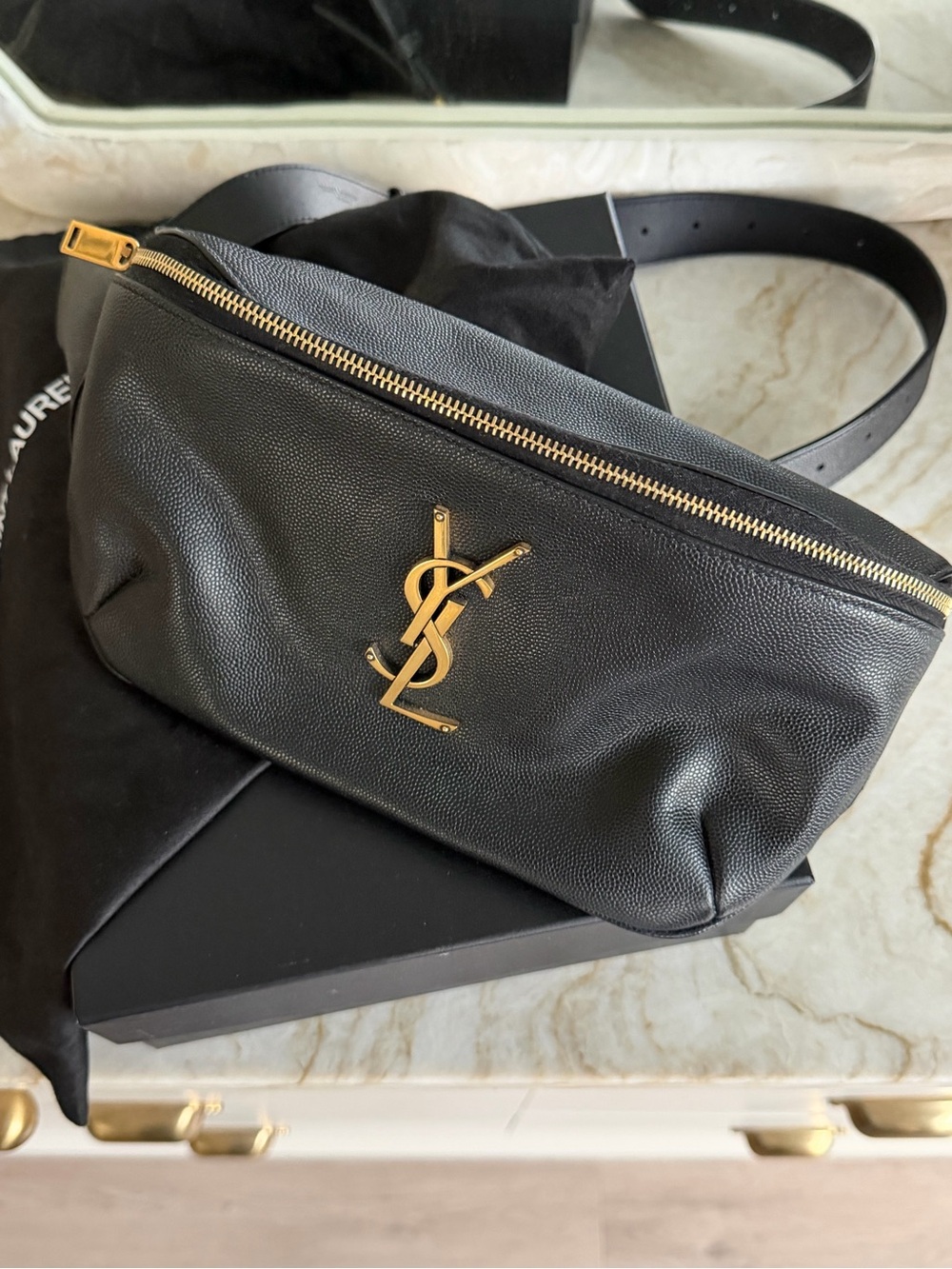 Saint Laurent Cassandre classic belt bag